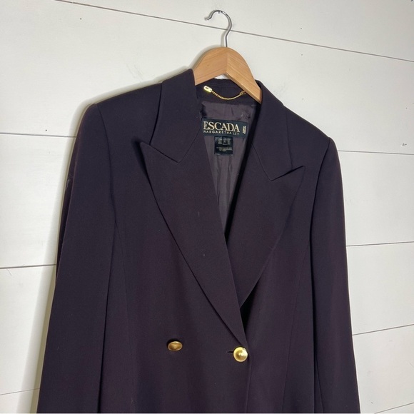 escada margaretha ley vintage deep dark purple blazer - Picture 8 of 11